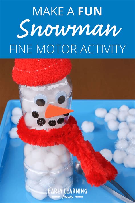 Winter Theme Ideas: Make A Snowman Fine Motor Activity