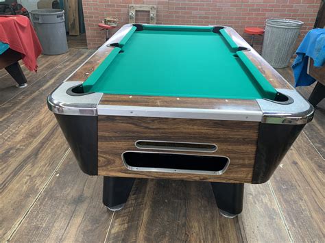 6′ Valley Walnut Used Coin Operated Pool Table | Used Coin Operated Bar ...