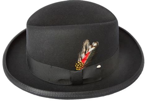 Men's 100% Wool Black Godfather Fedora Style Hat – New Era Factory Outlet