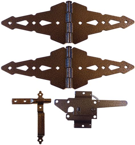 Wood Gate Hinges, Latch - Wood Fence Single Gate Kit, 8" Strap Gate ...