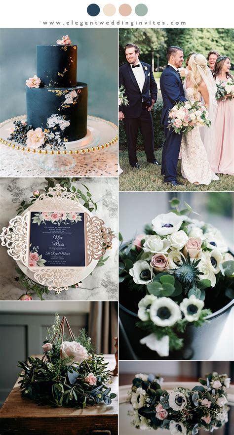 Stunning Wedding Color Palettes With Blush Pink Blog Navy Wedding ...