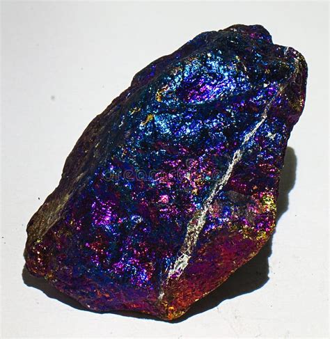 Chalcopyrite Blue Shiny Mineral Stone Crystal Stock Image - Image of ...