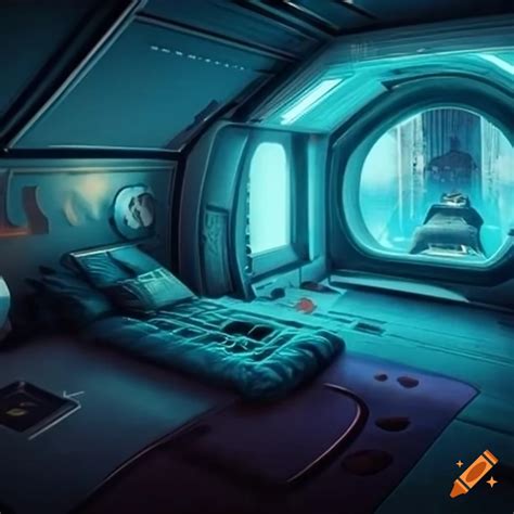 Sci-fi bedroom interior on Craiyon