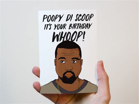 Kanye Birthday Card Kanye West Card Yeezy Birthday Card | Etsy