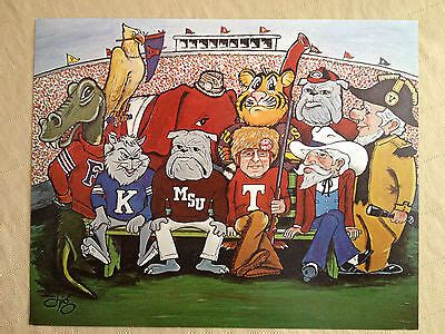 20x16 Print of "Ten Original SEC Mascots, circa 1969" | eBay