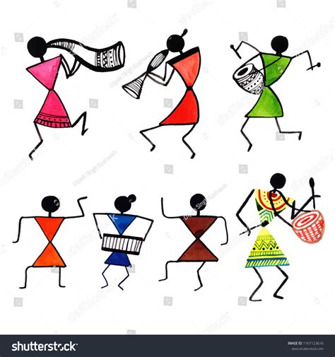 497 Warli Dancing Paintings Images, Stock Photos & Vectors | Shutterstock