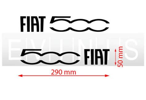 FIAT 500 Side Stickers Car Decals Graphics X2 Left and Right | Etsy