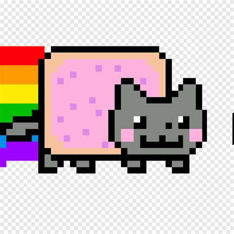 Nyan Cat GIF YouTube Pixel art, Gato, roxo, animais png | PNGEgg