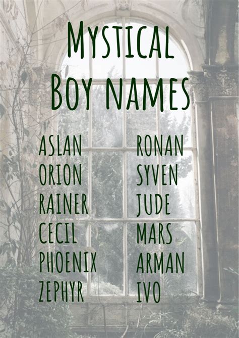 Mystical Boy Names in 2022 | Writing inspiration prompts, Writing ...