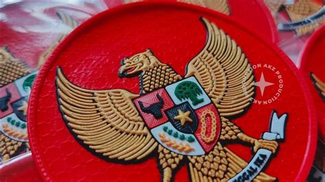 PROSES PEMBUATAN LOGO TIMNAS INDONESIA !! PATCH JERSEY 3D rubber - YouTube