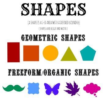 Elements of Art- SHAPE poster! Shape Art, Shape And Form, Elements Of ...