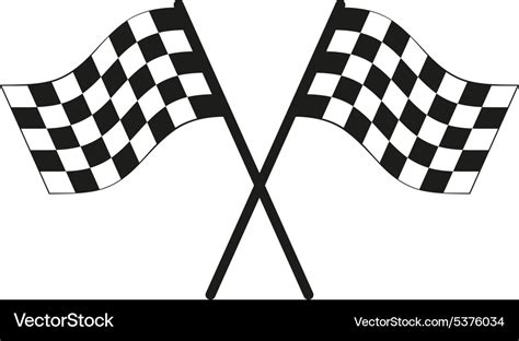 The checkered flag icon Finish symbol Flat Vector Image