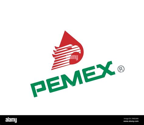 Pemex, rotated logo, white background Stock Photo - Alamy