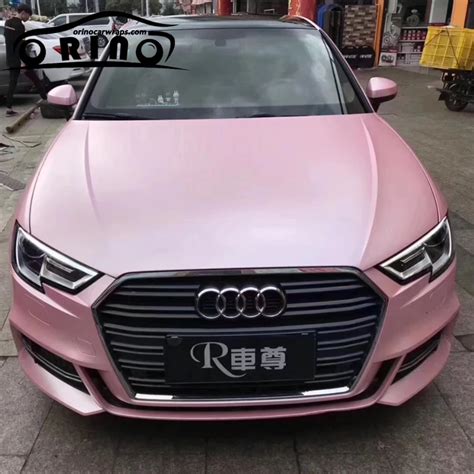 Premium Pearl Matte Metallic Cherry Pink Vinyl Car Wrap Film With Air ...