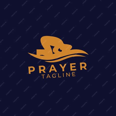 Premium Vector | Prayer logo islamic man allah arabic template