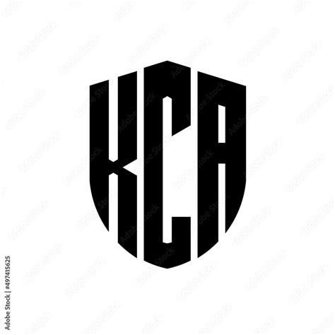 KCA letter logo design. KCA modern letter logo with black background ...