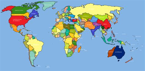 world map with country names, world map countries, map of the world ...