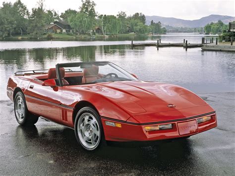 Red convertible Corvette C4 with red leather interior, dream of the ...