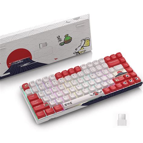 XVX M84 Mechanical Keyboard,Wired/Wireless 2.4G USB Hot Swappable 75% ...