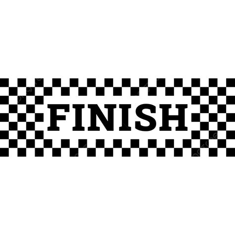 Finish Line Black And White Checkered Seamless Vector Transparent ...