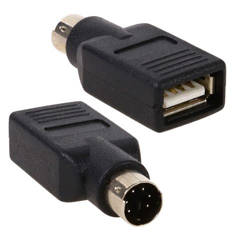 USB PS/2 PS2 Male to USB A Female Converter Adapter for Mouse ...