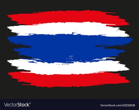 Thailand flag official colors and proportion Vector Image