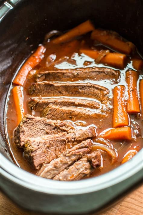 Slow Cooker Red Wine Beef Brisket - The Magical Slow Cooker