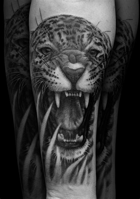 Jaguar tattoo for men by Steve Toth | Jaguar tattoo, Big cat tattoo ...