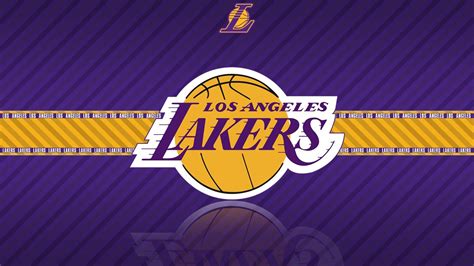 Lakers Logo In Striped Purple Background Basketball HD Sports ...