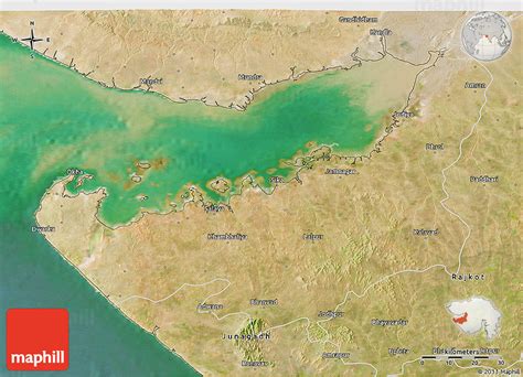 Satellite 3D Map of Jamnagar