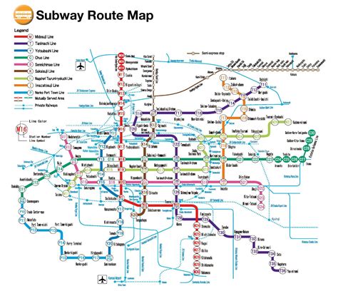 Subway Map Of Osaka - Zip Code Map