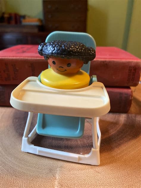 Vintage Fisher Price high chair and little person | Etsy