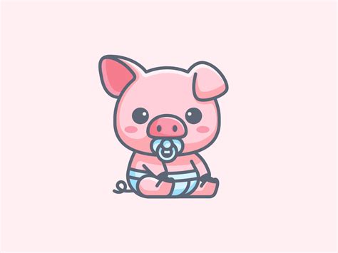 Baby Pig by Alfrey Davilla | vaneltia Easy Doodles Drawings, Cute Easy ...