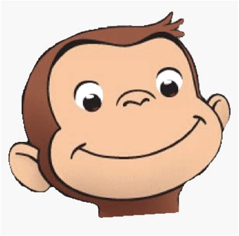 Monkey Collection - Curious George Face Clipart, HD Png Download - kindpng