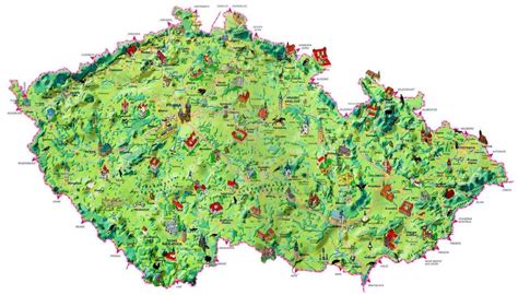 České republiky, turistické mapy, Turistická mapa české republiky ...