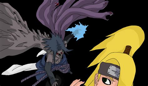 Sasuke VS Deidara by SharinganEcstasy on DeviantArt