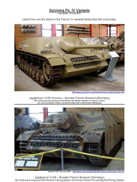 Surviving Panzer IV Variants | Panzer Iv | Combat Vehicles