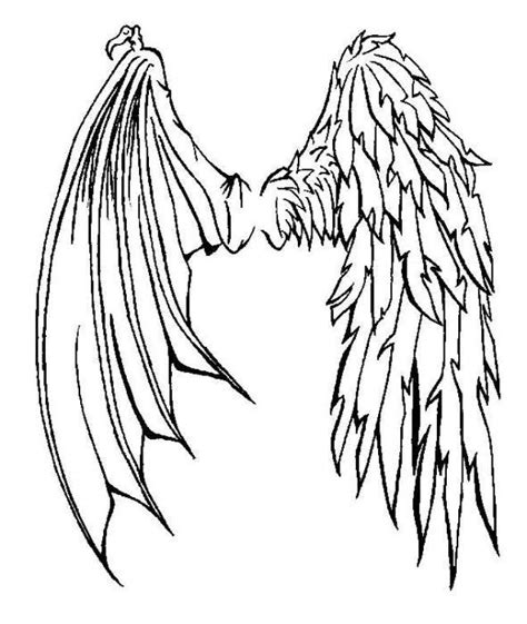 Half Angel Half Demon wings tattoo | Wings tattoo, Wing tattoo men ...