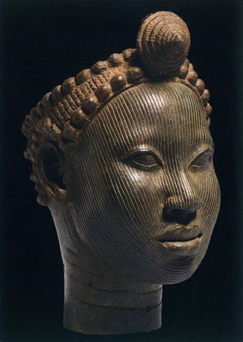 Unknown artist - Bronze head from Ife (c. 1300) : r/museum