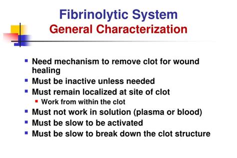 PPT - Fibrinolytic System of Hemostasis PowerPoint Presentation - ID ...