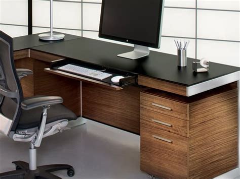 BDI Sequel 60'' x 24'' Rectangular Natural Walnut Computer Desk with ...