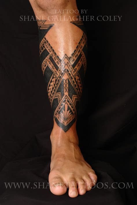 SHANE TATTOOS: Samoan Calf Tattoo