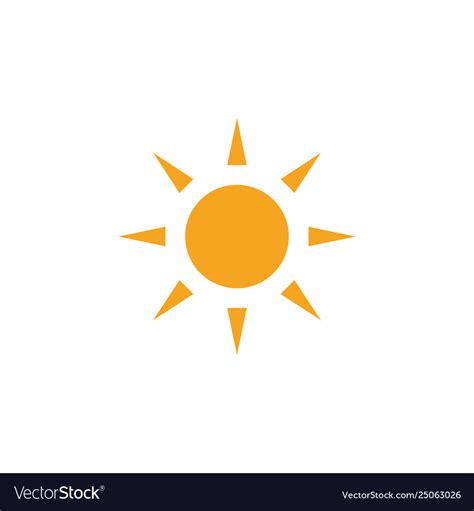 Sun clip art design isolated Royalty Free Vector Image