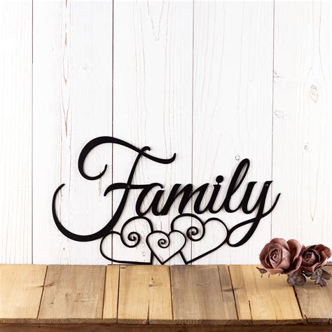 Metal Family Sign, Metal Wall Art, Metal Signs, Hanging Metal Sign