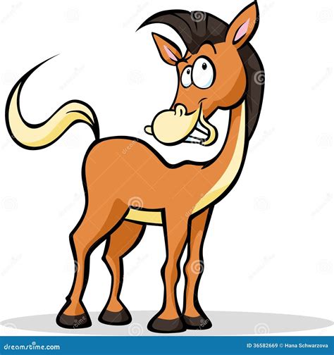 Funny Horse Cartoon Vector Illustration | CartoonDealer.com #43609220