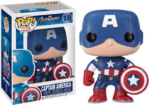 Funko Marvel Avengers Funko POP Marvel Captain America Vinyl Bobble ...