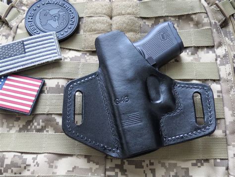 Glock 43 and 43X, Professional Leather Holster, Sweat Shield, Forward ...