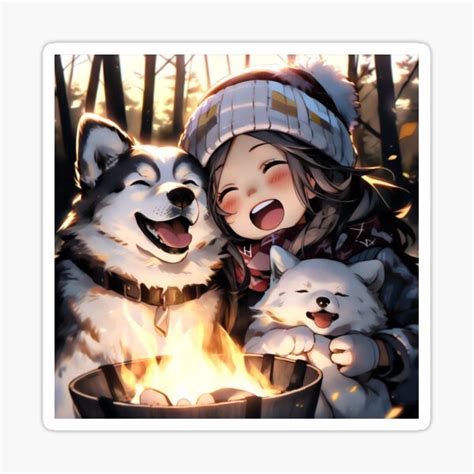 "Anime Campfire 1" Sticker for Sale by Dawn van Doorn | Redbubble