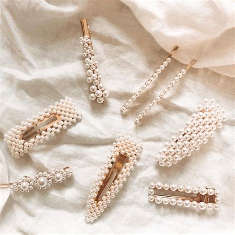 Miwens Hair Clips Simple Hair Barrettes Decorative Freshwater Pearl ...