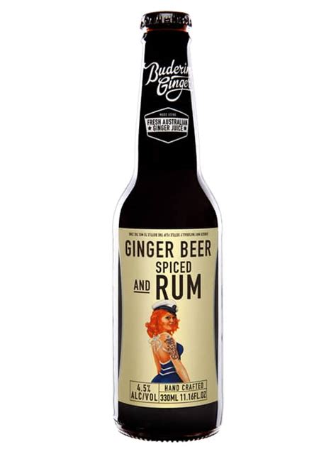 GINGER BEER & SPICED RUM 330ML | Buderim Ginger